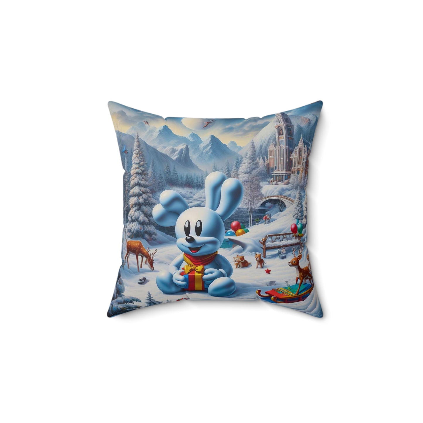 Spun Polyester Square Pillow - Winter 244