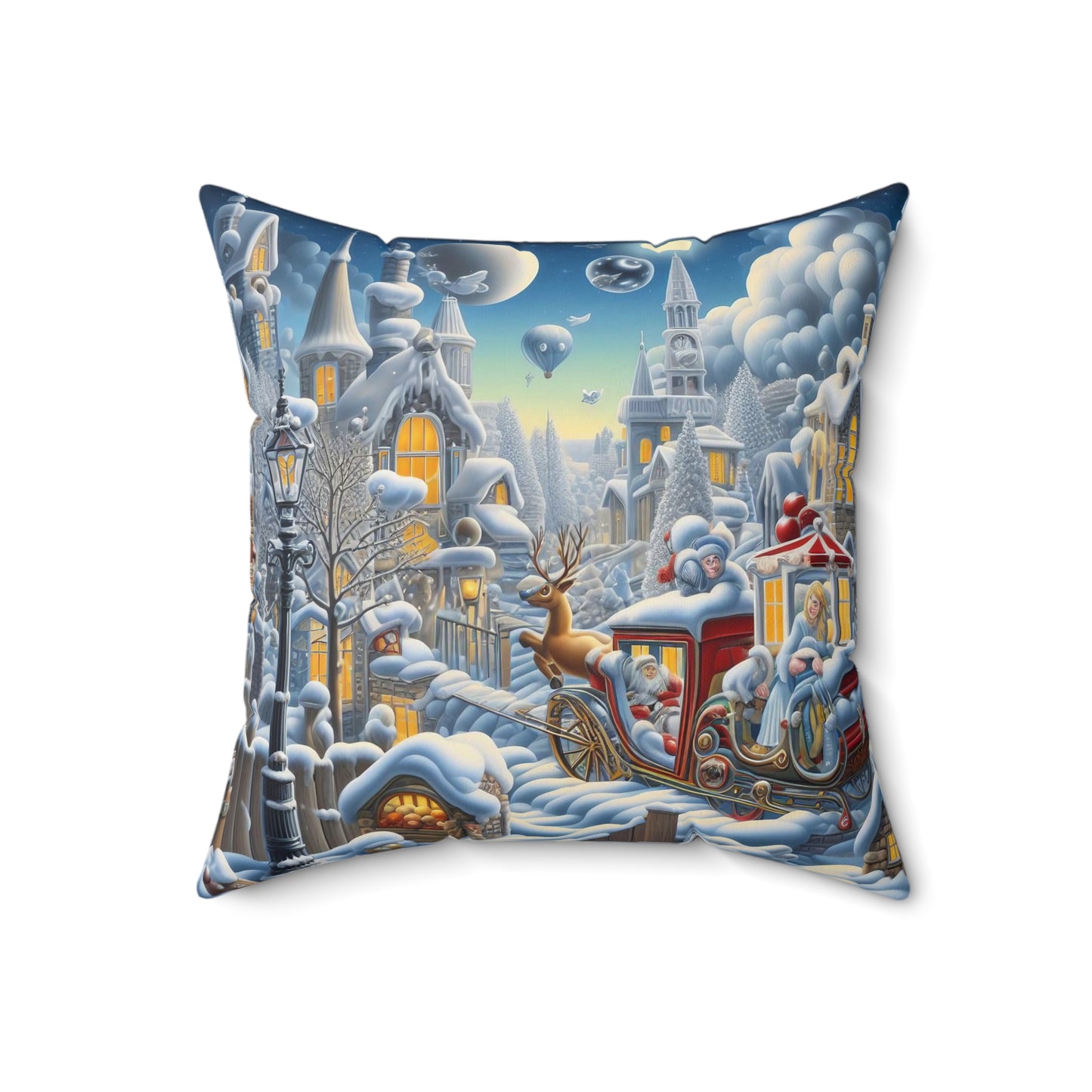 Spun Polyester Square Pillow - Winter 194