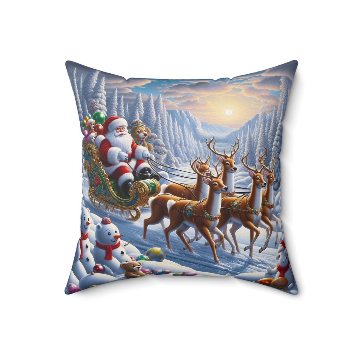 Spun Polyester Square Pillow - Winter 239