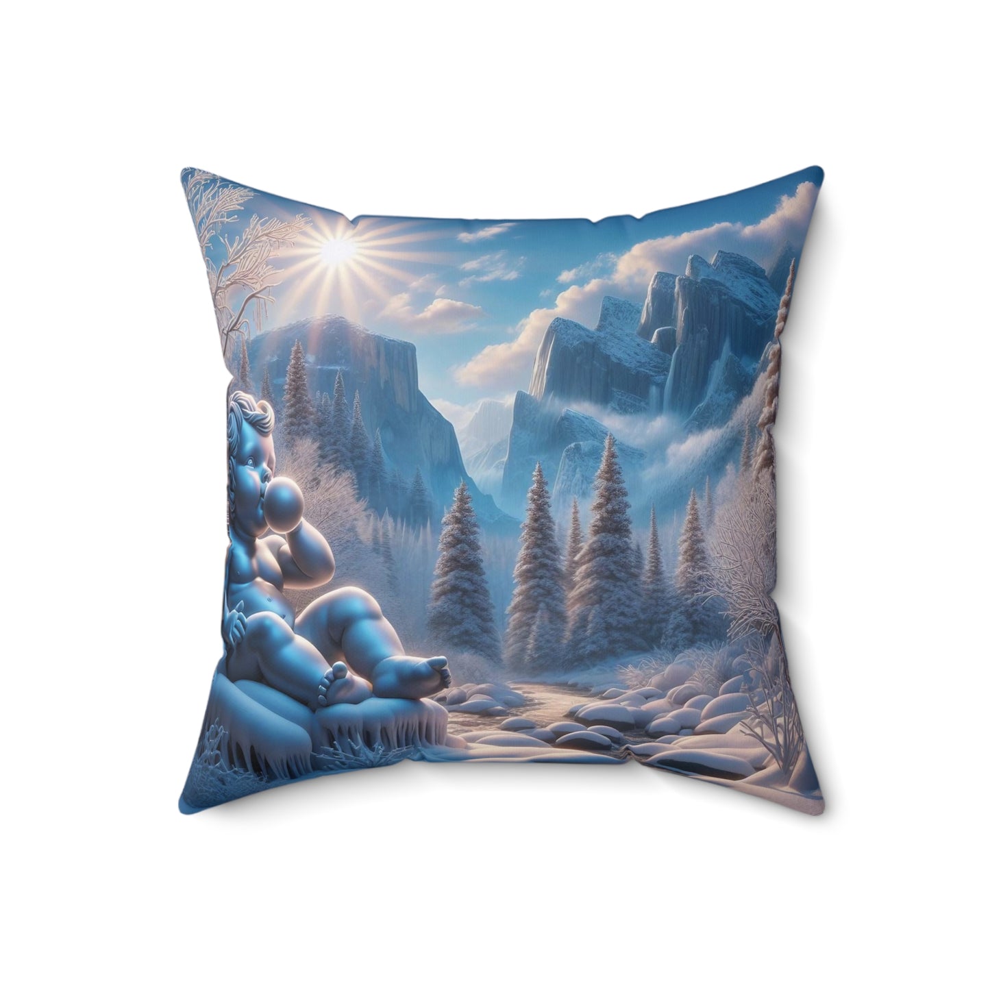 Spun Polyester Square Pillow - Winter 119