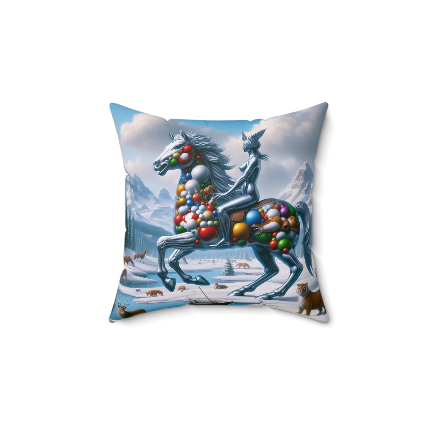 Spun Polyester Square Pillow - Winter 248