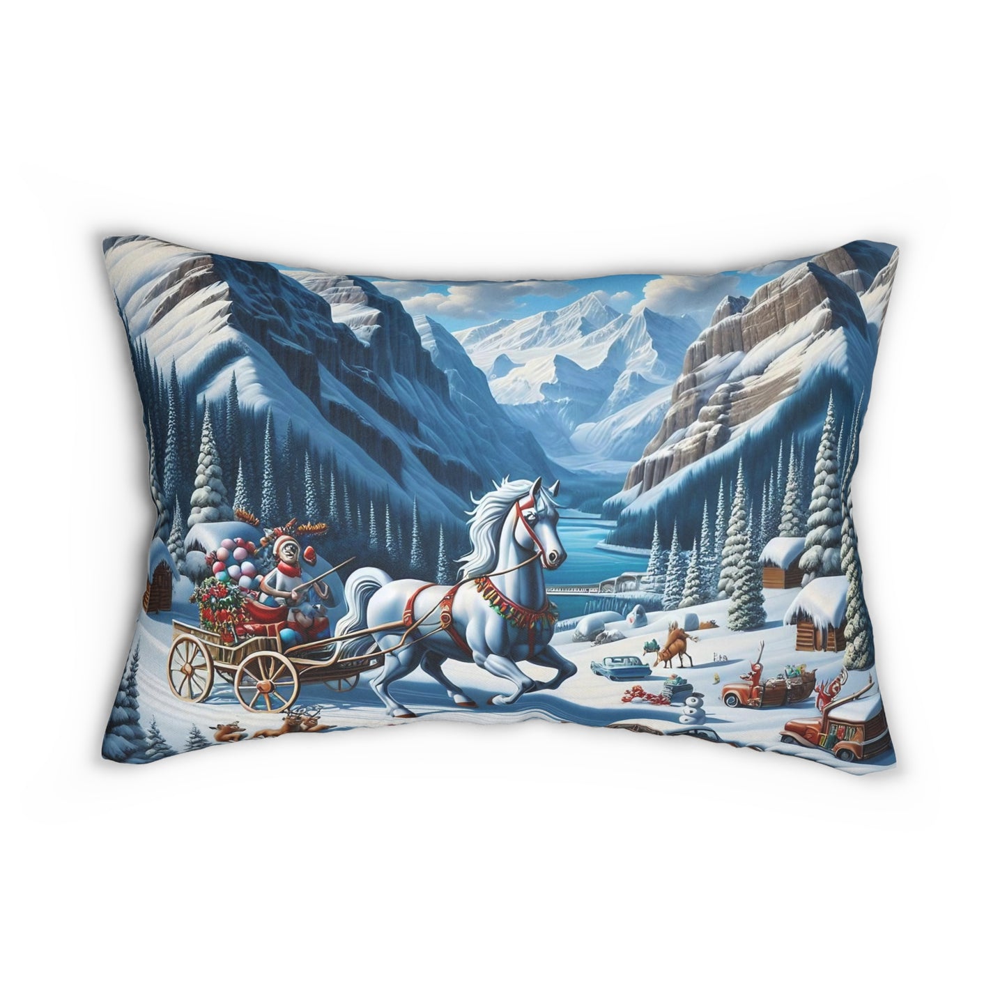 Spun Polyester Lumbar Pillow - Winter 107