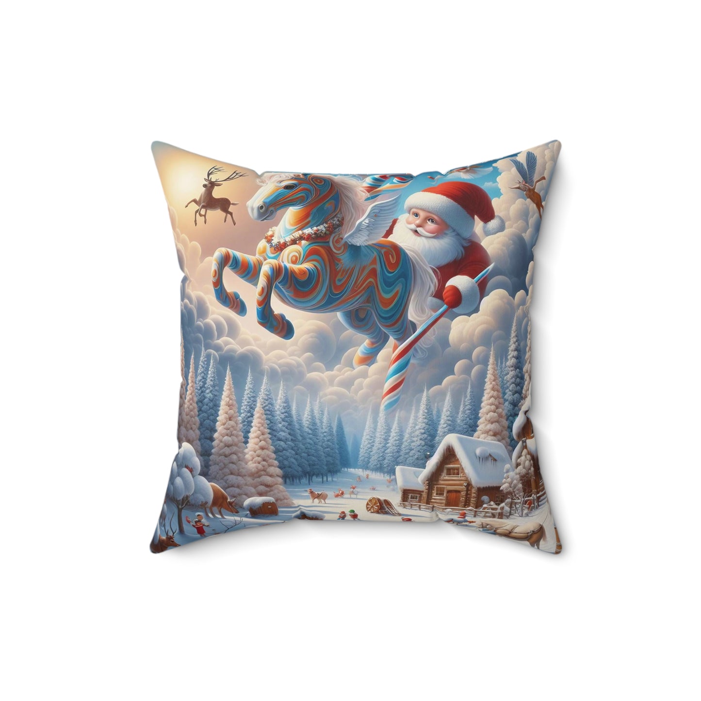 Spun Polyester Square Pillow - Winter 223