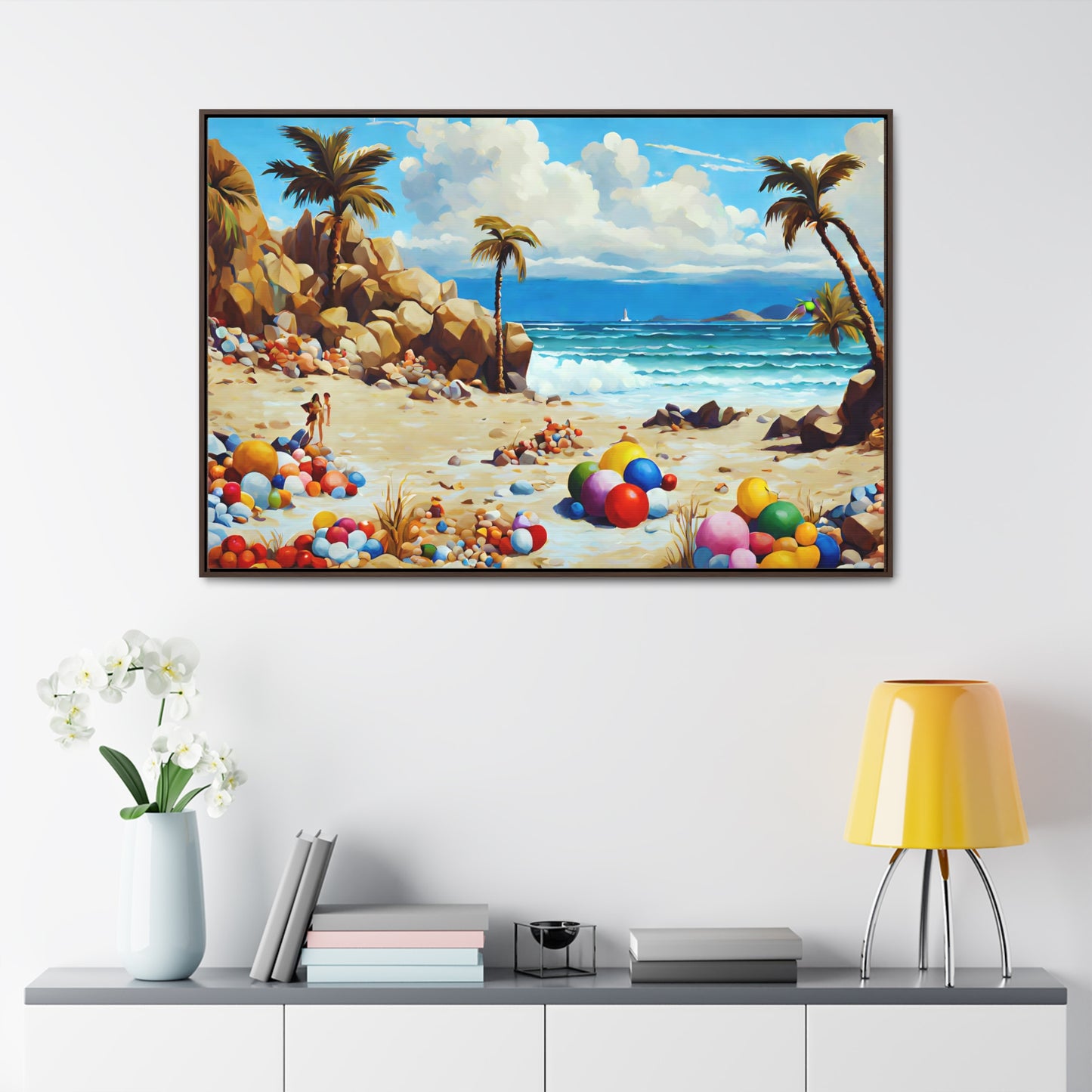 Framed Canvas Gallery Wrap - Beach 2004