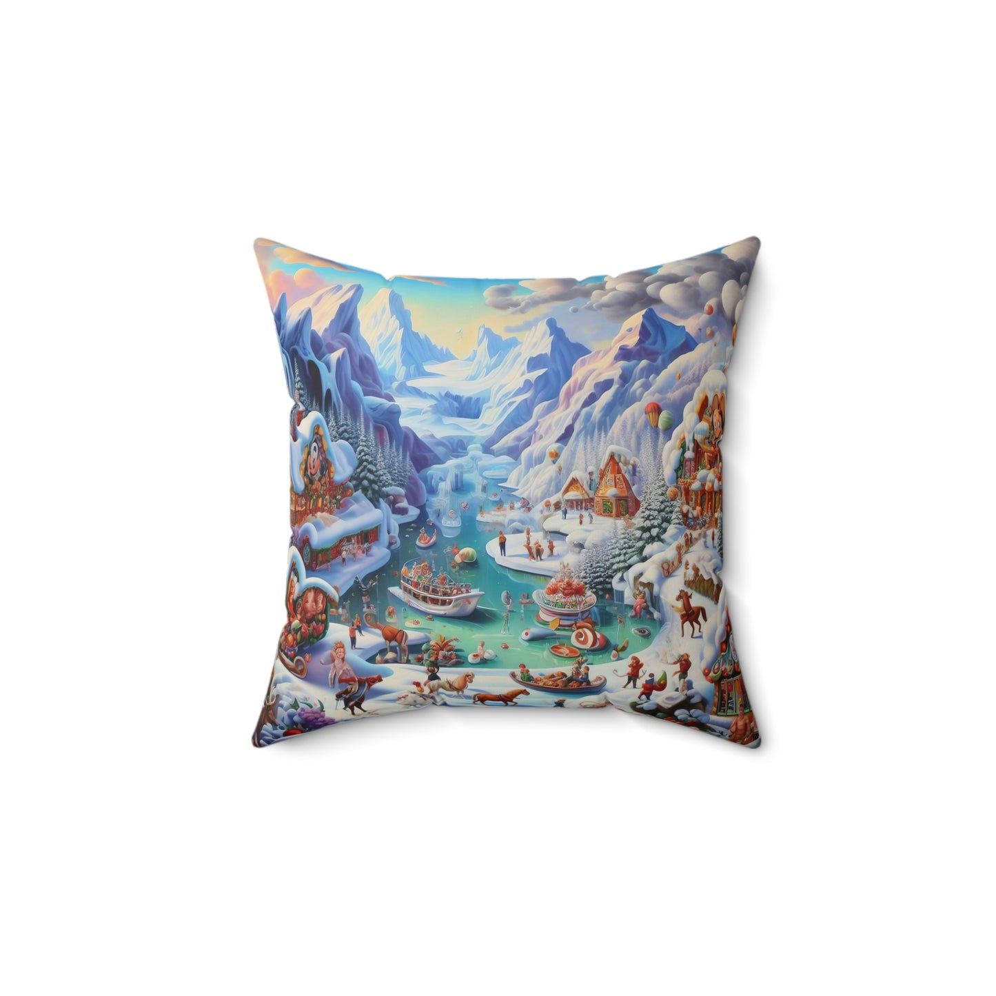 Spun Polyester Square Pillow - Winter 169