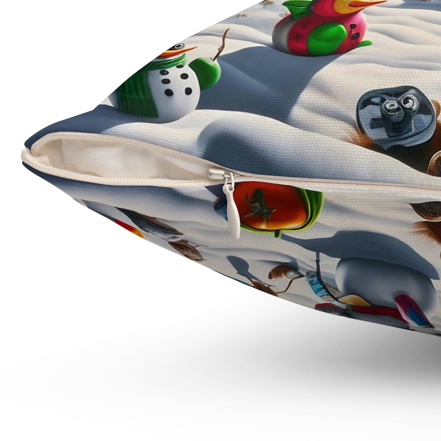 Spun Polyester Square Pillow - Winter 140