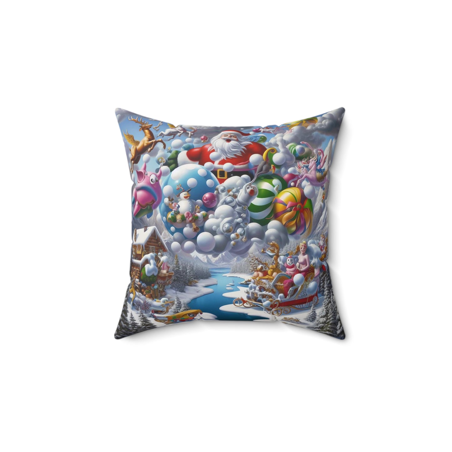 Spun Polyester Square Pillow - Winter 217