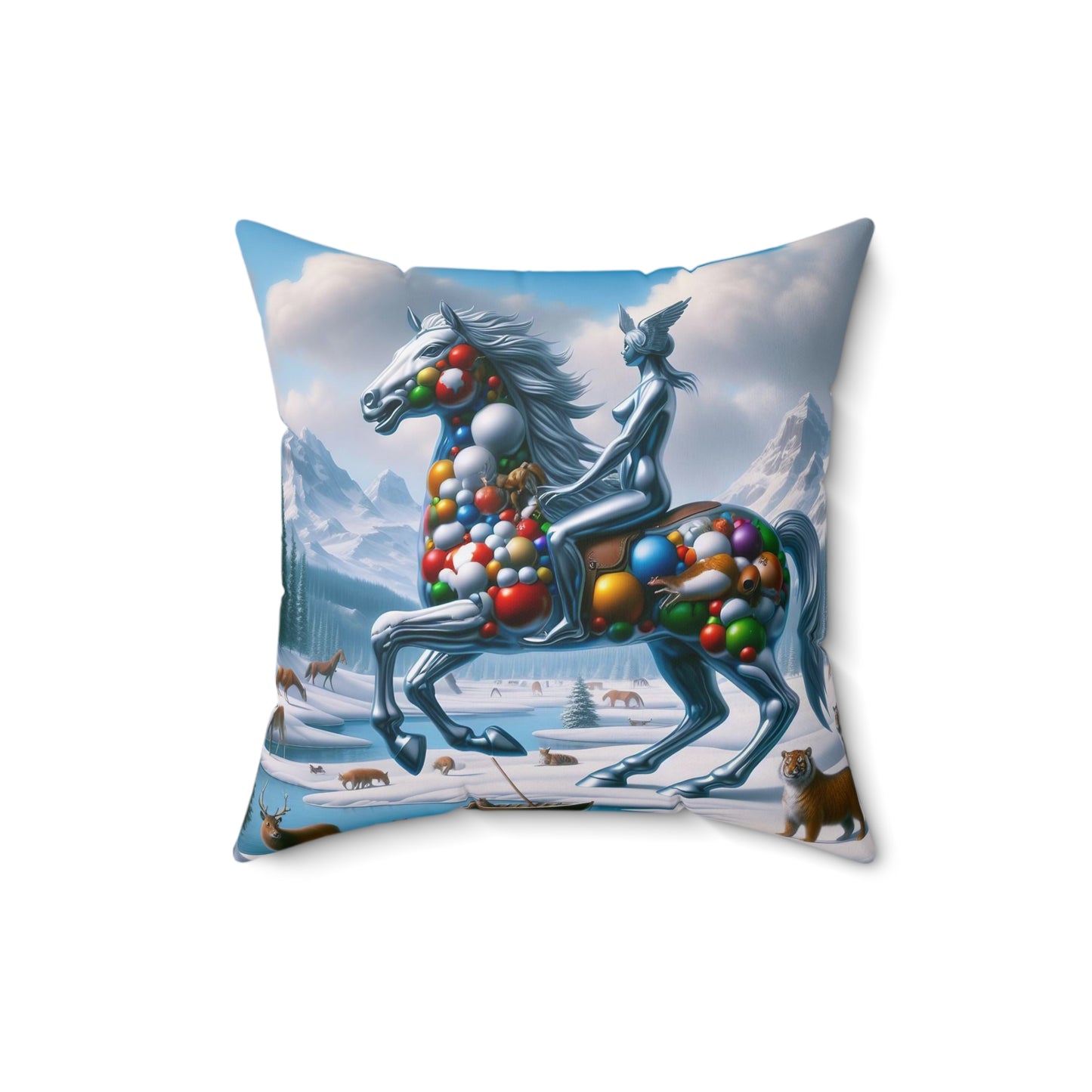 Spun Polyester Square Pillow - Winter 248