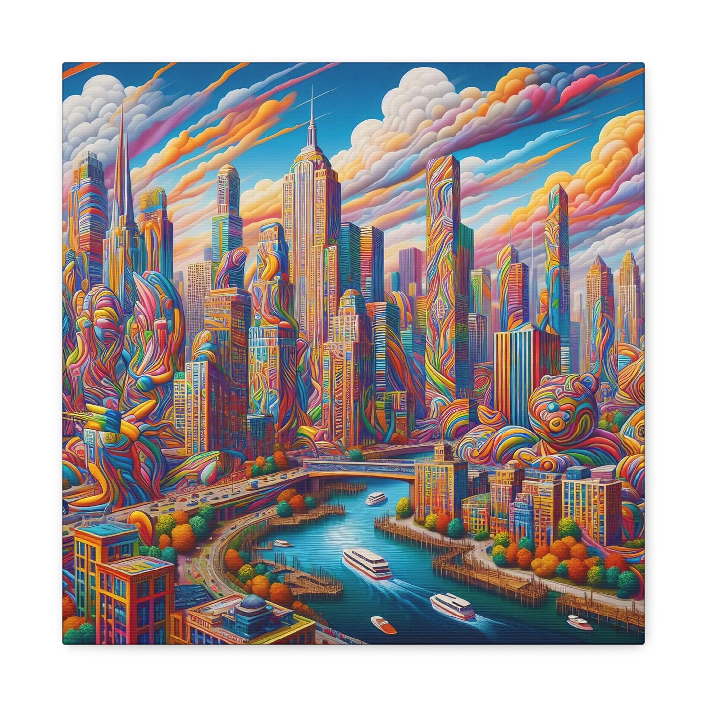 Canvas Gallery Wrap - City 13