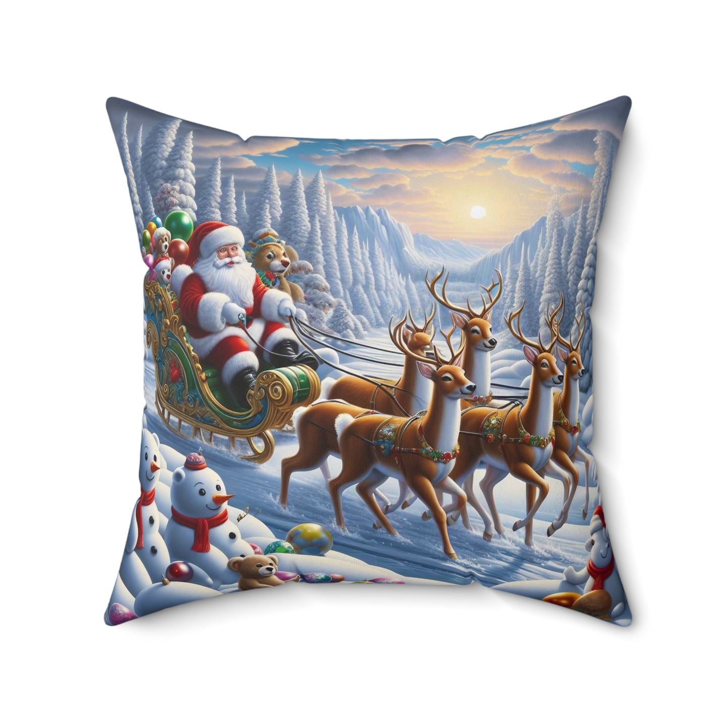 Spun Polyester Square Pillow - Winter 239