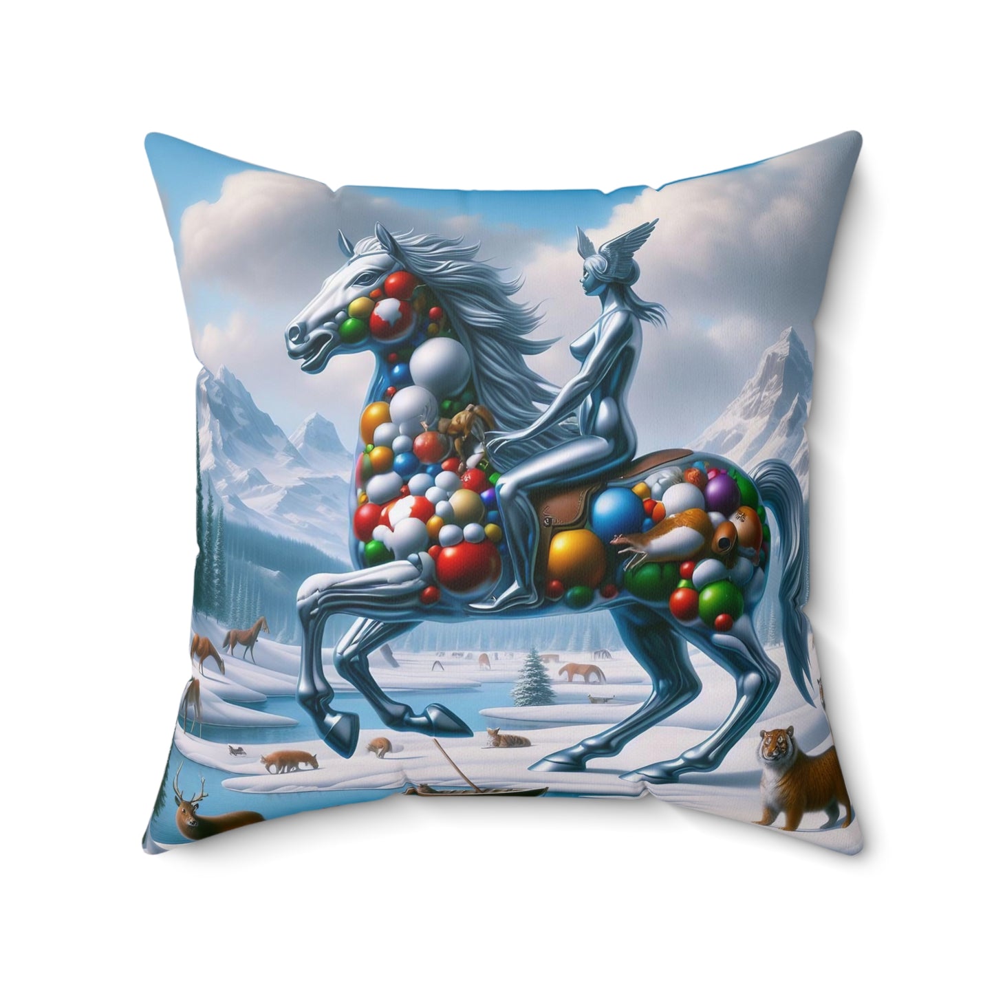 Spun Polyester Square Pillow - Winter 248