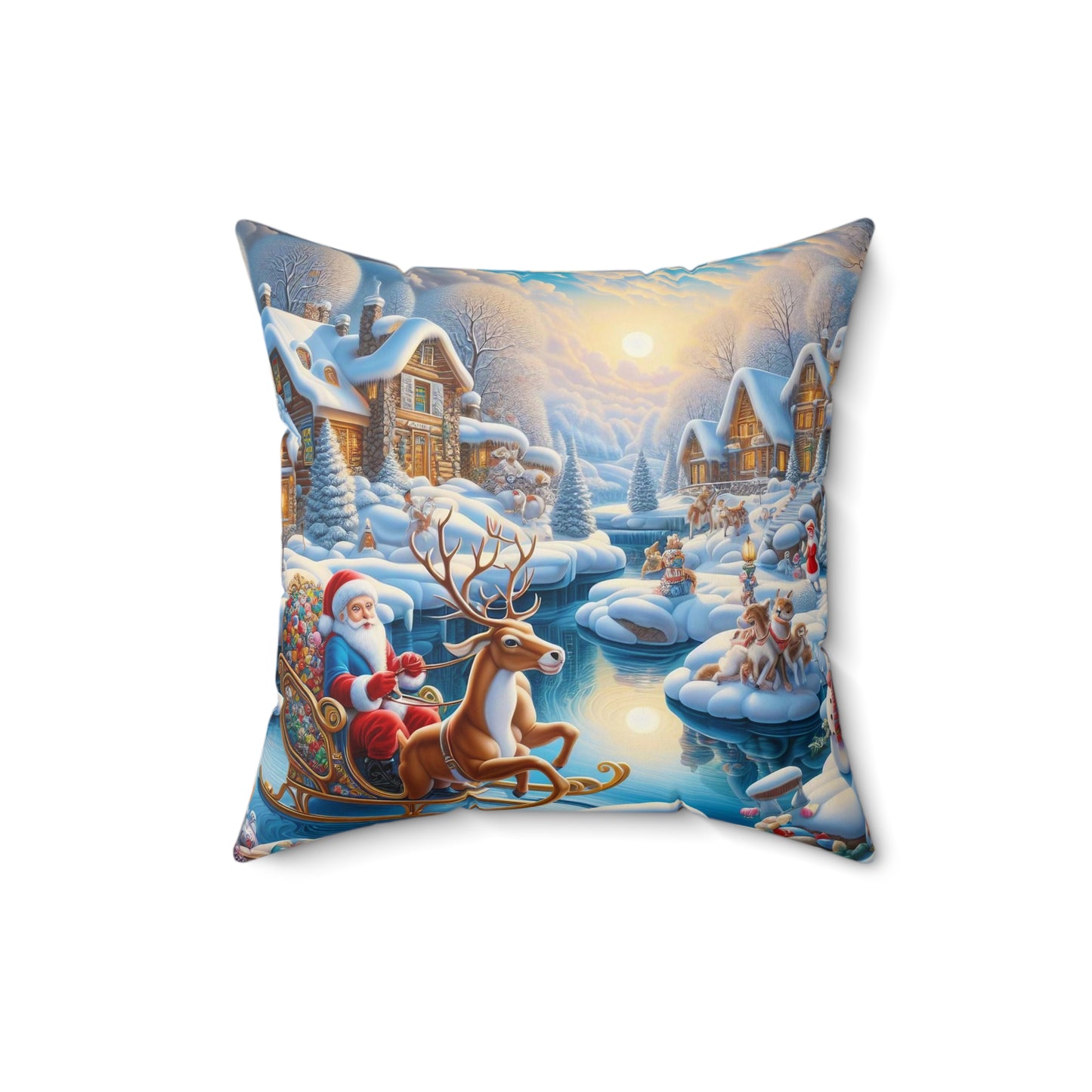 Spun Polyester Square Pillow - Winter 210