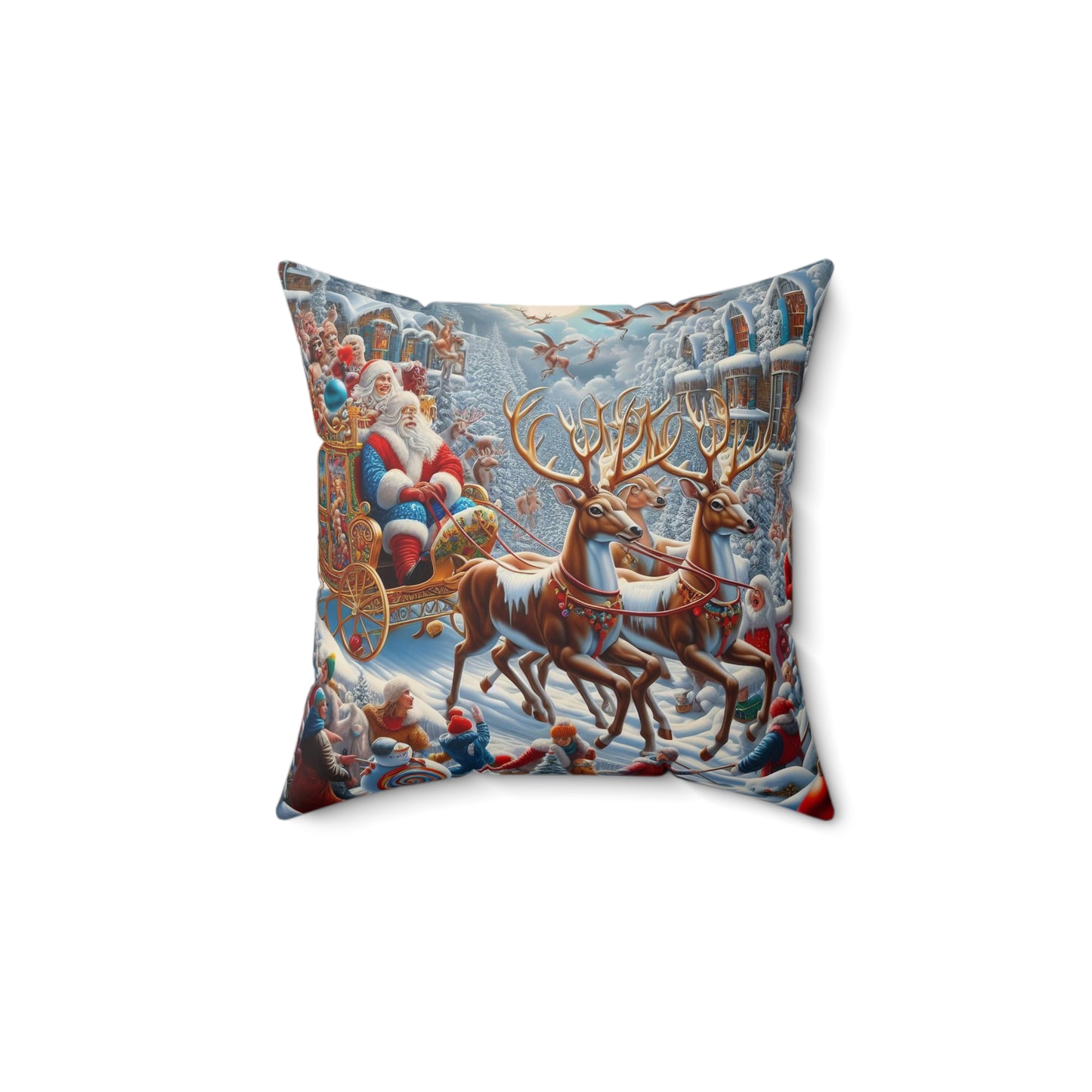 Spun Polyester Square Pillow - Winter 246