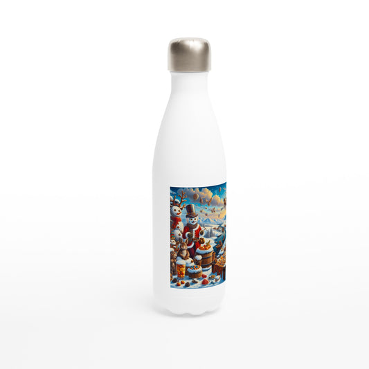 White 17oz Stainless Steel Water Bottle - Winter 226