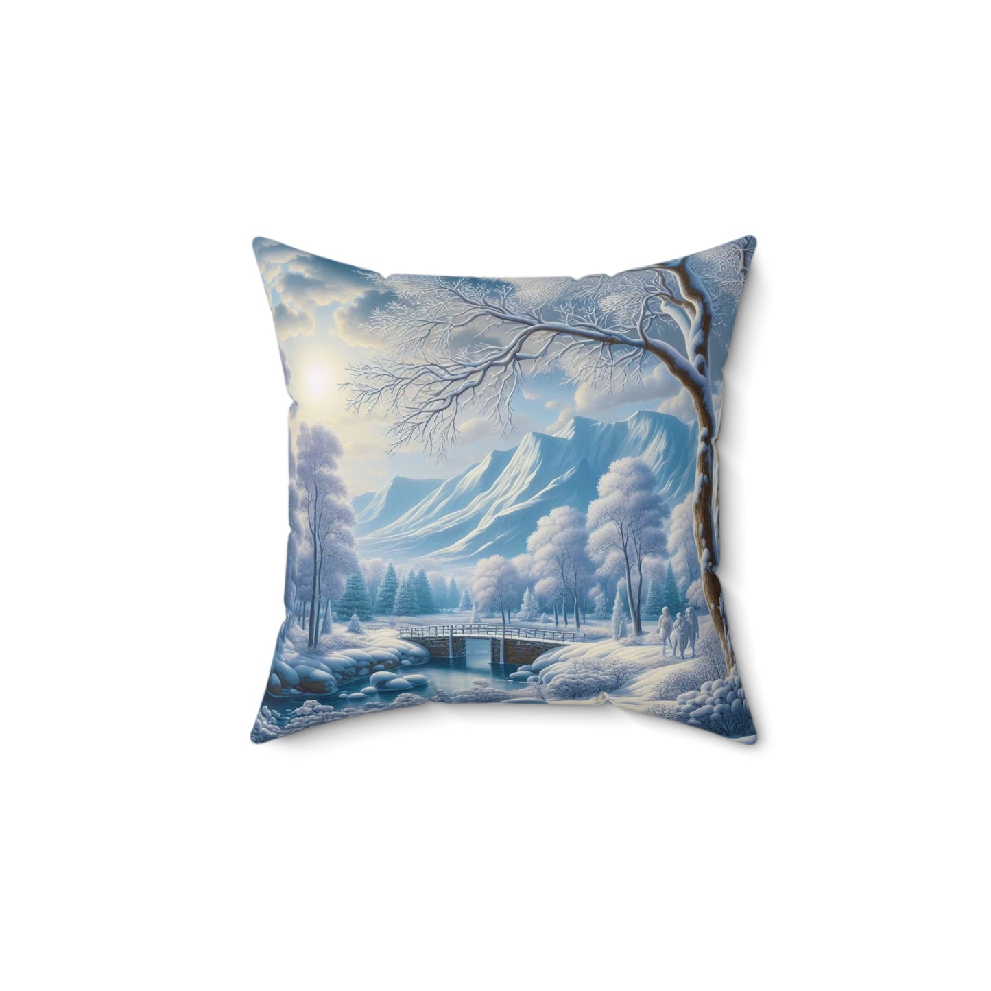 Spun Polyester Square Pillow - Winter 175