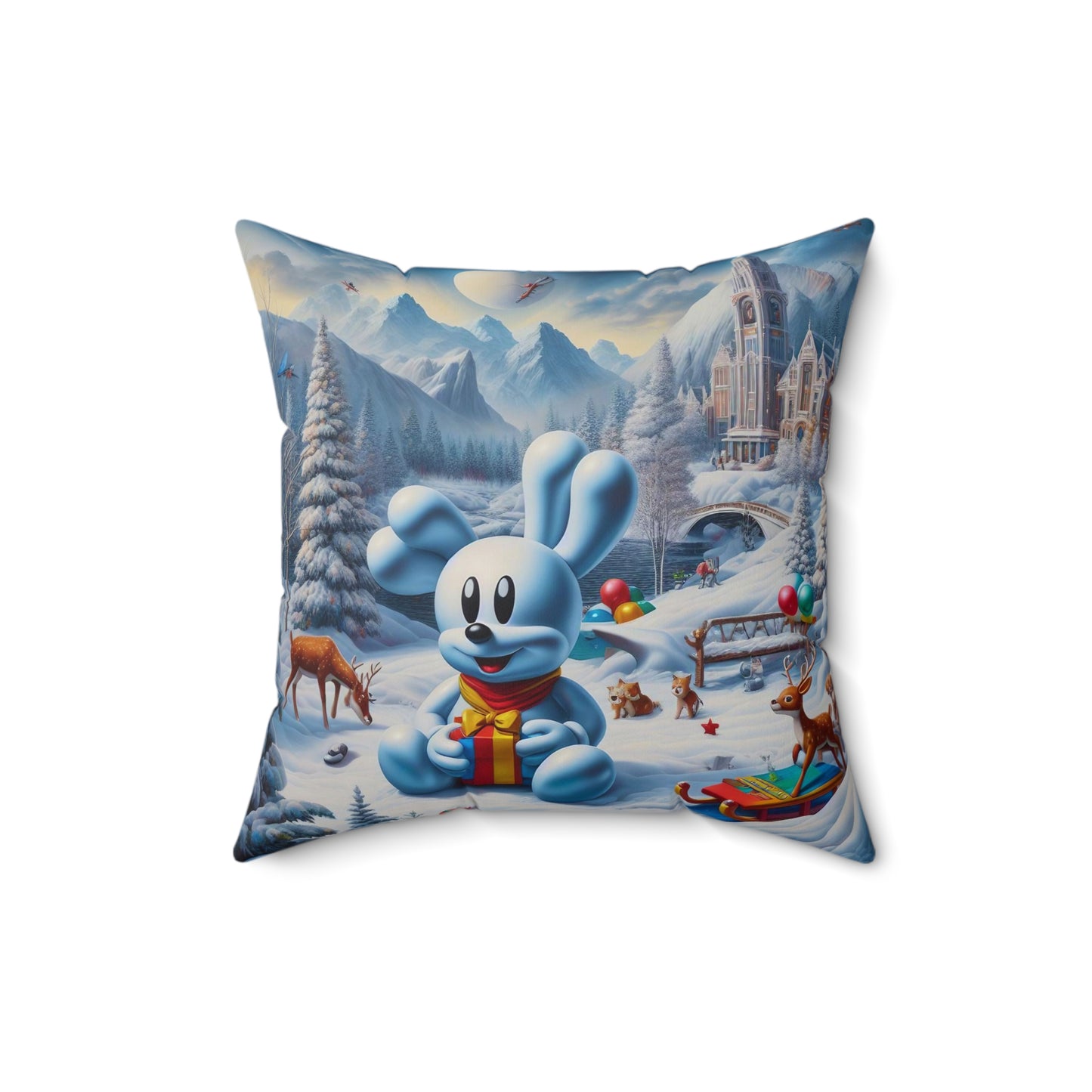 Spun Polyester Square Pillow - Winter 244