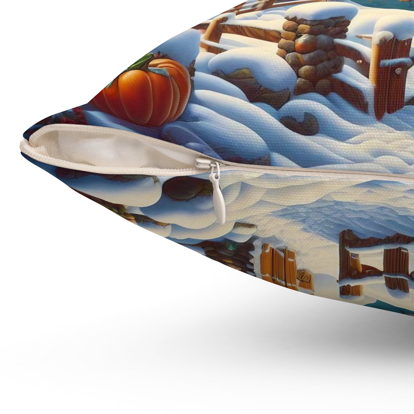 Spun Polyester Square Pillow - Winter 233