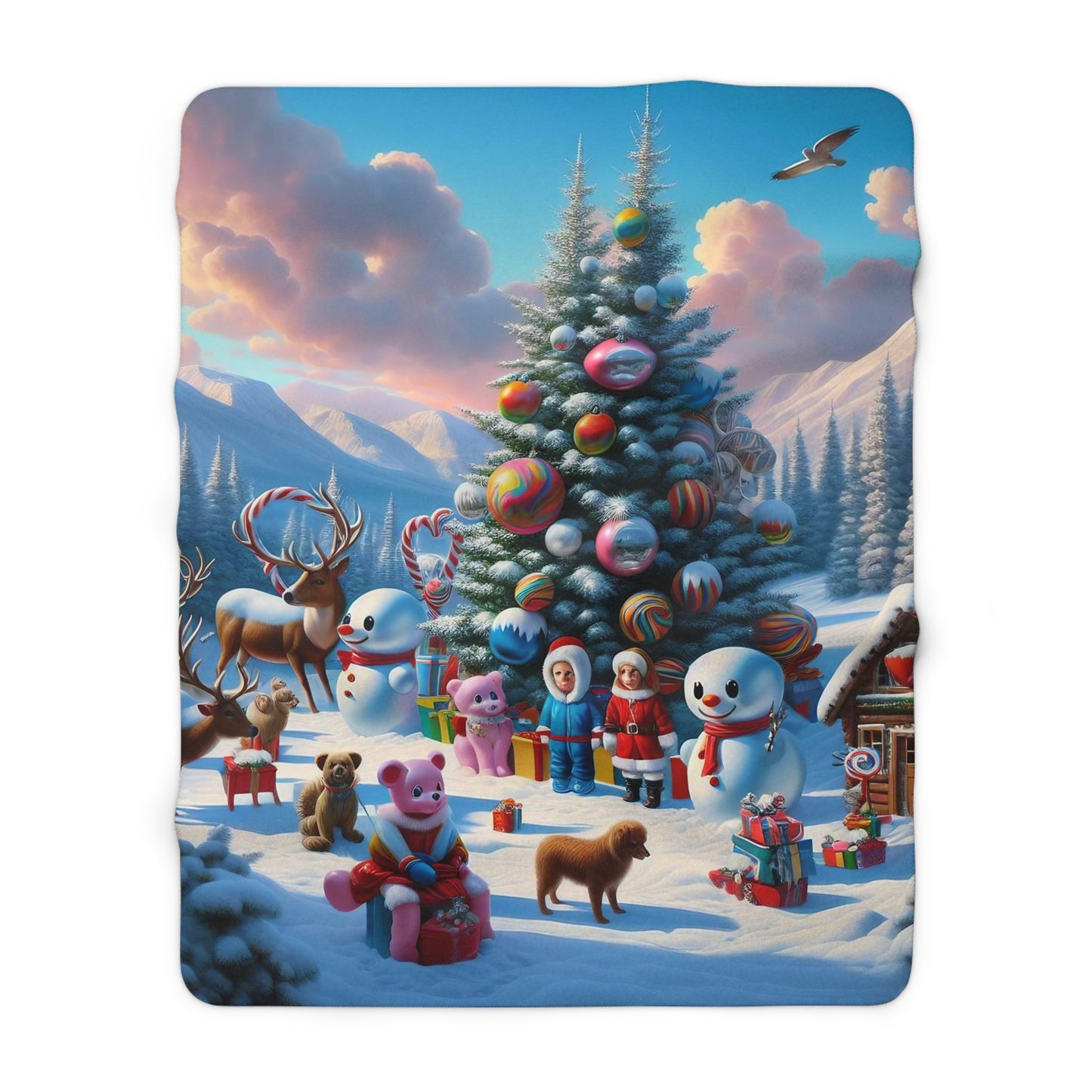 Sherpa Fleece Blanket - Winter 122