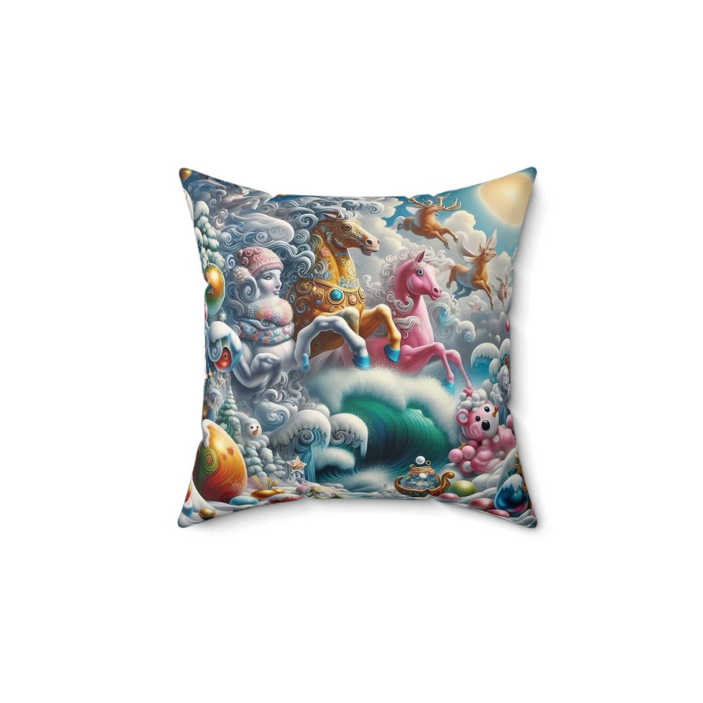 Spun Polyester Square Pillow - Winter 184