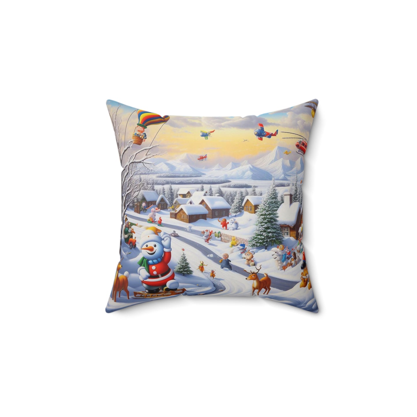 Spun Polyester Square Pillow - Winter 192