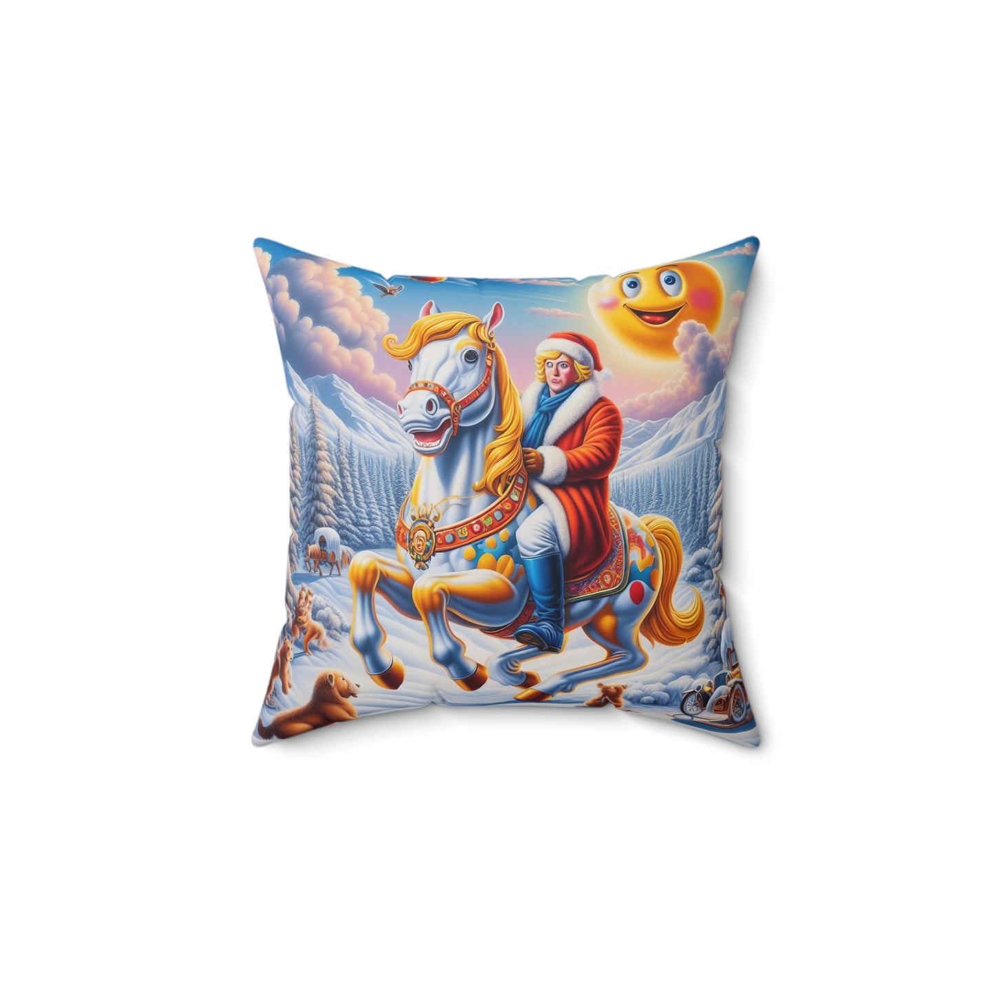 Spun Polyester Square Pillow - Winter 148