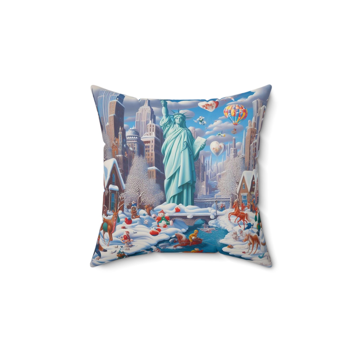 Spun Polyester Square Pillow - Winter 144