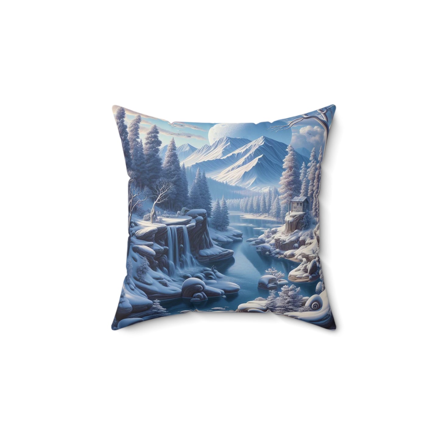 Spun Polyester Square Pillow - Winter 174