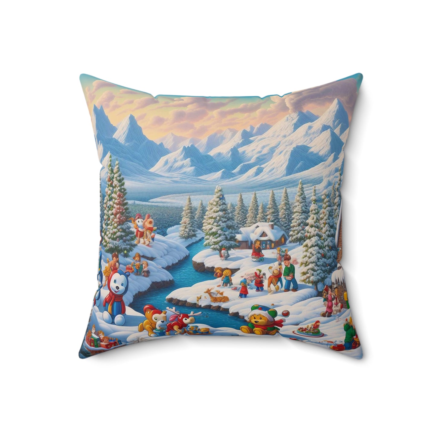 Spun Polyester Square Pillow - Winter 241