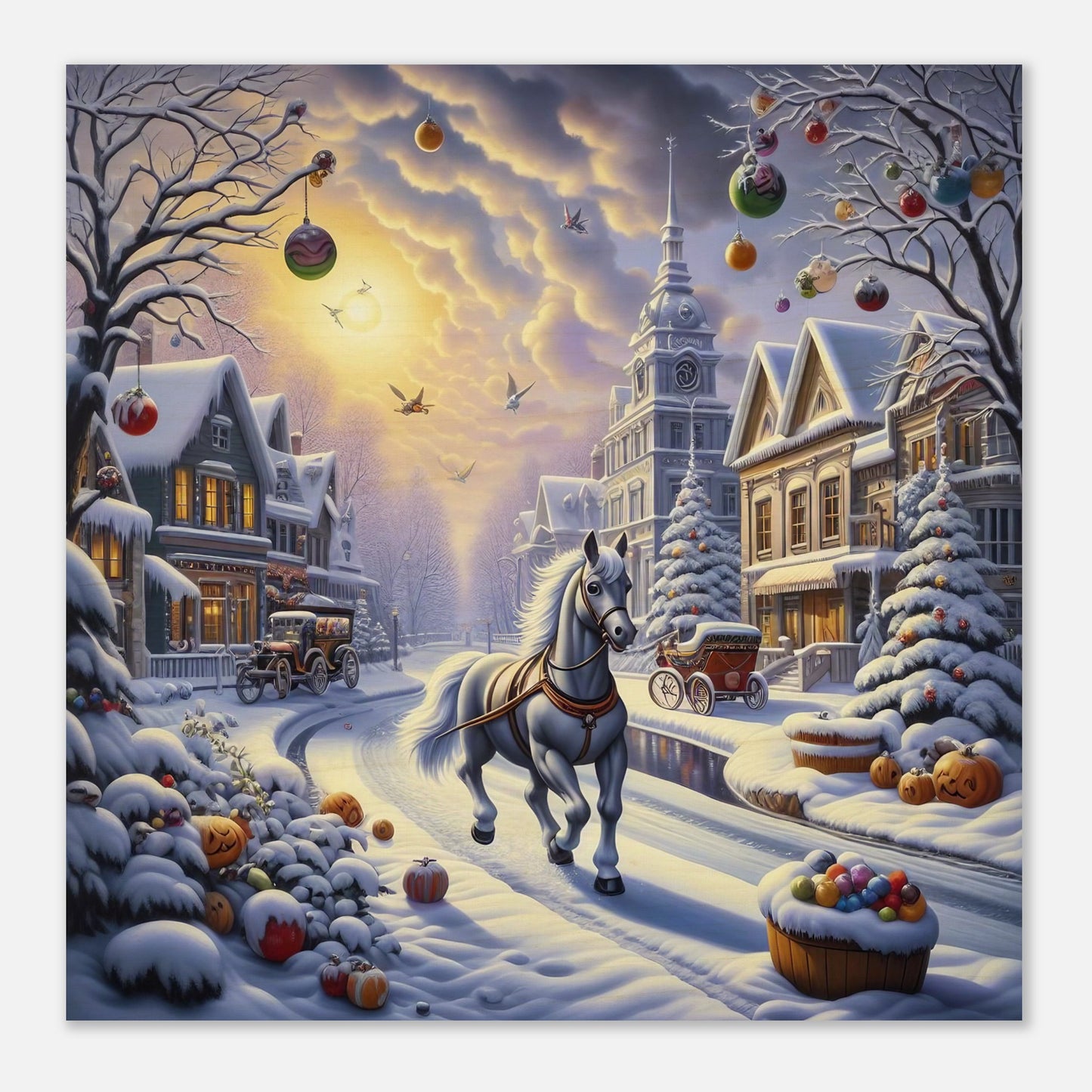 Wall Art - Winter 73 - Horse walking