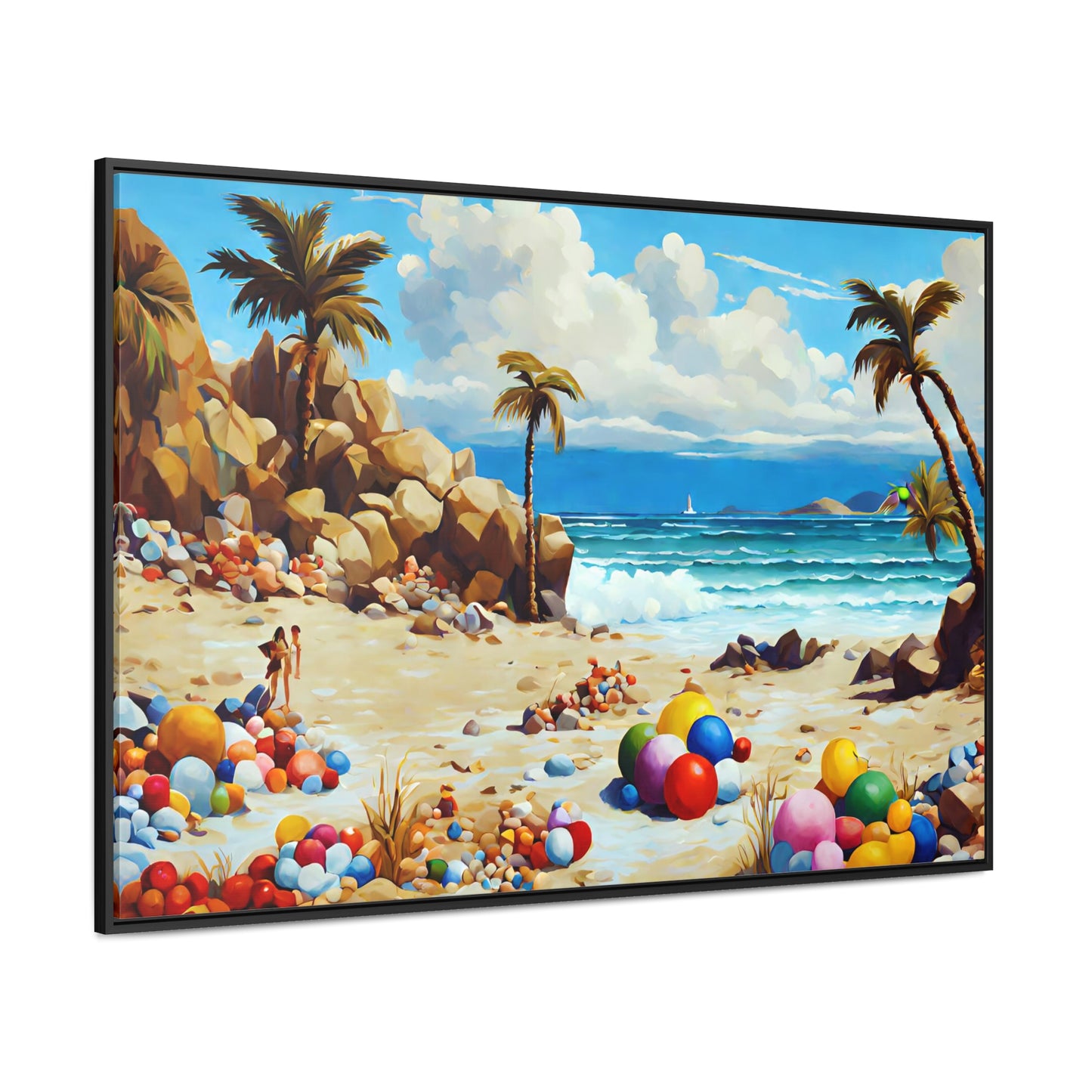 Framed Canvas Gallery Wrap - Beach 2004