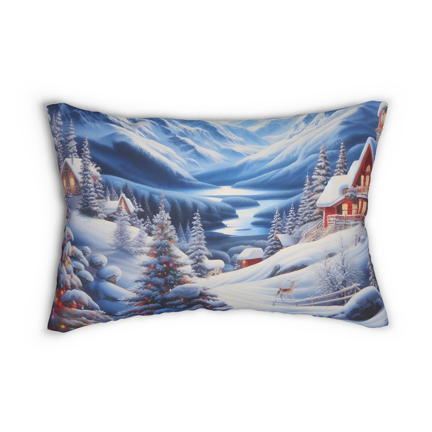 Spun Polyester Lumbar Pillow - Winter 106