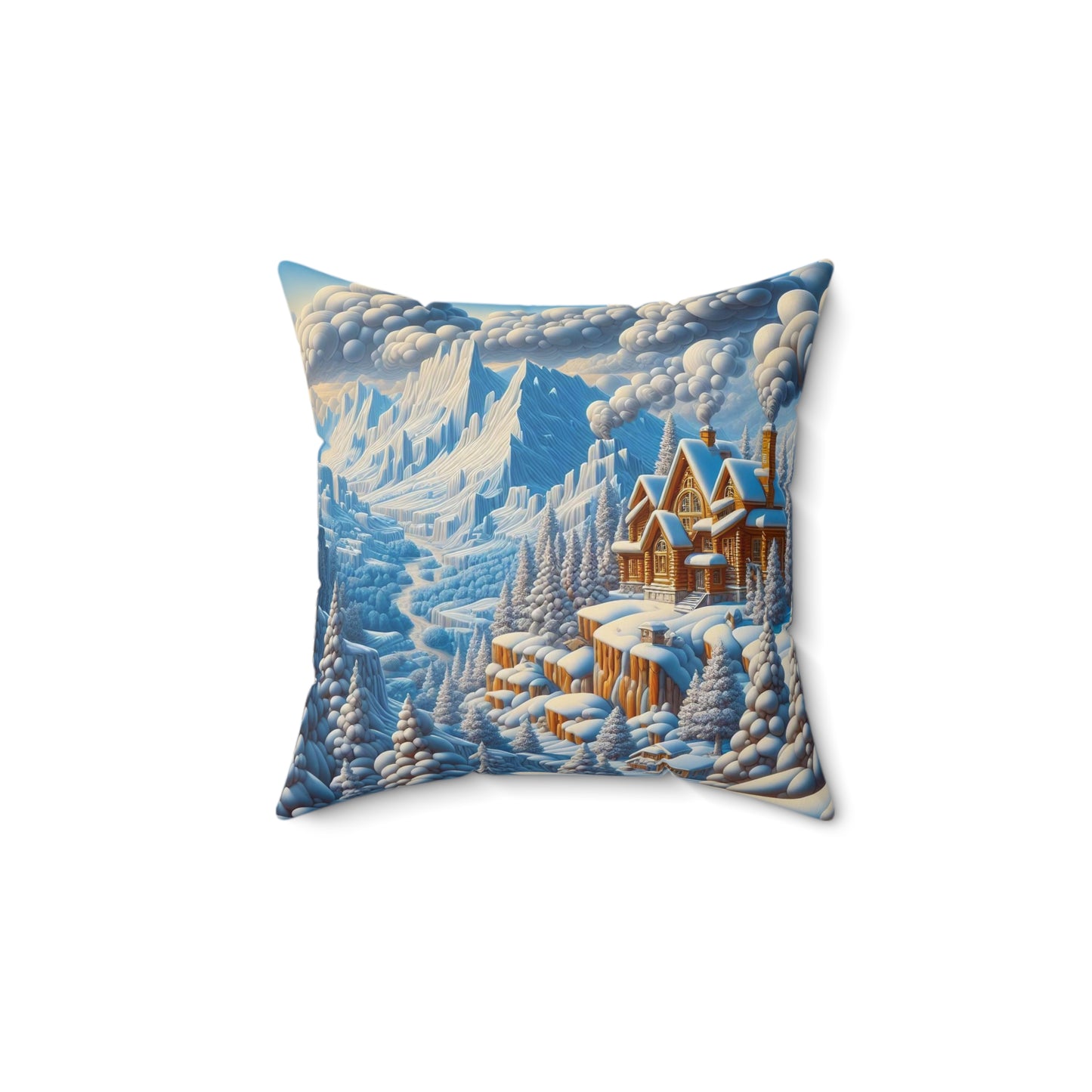 Spun Polyester Square Pillow - Winter 240