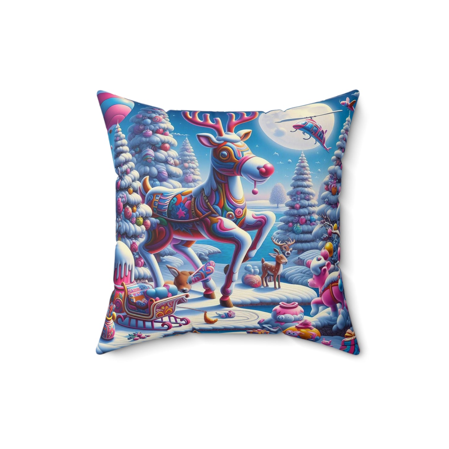 Spun Polyester Square Pillow - Winter 235