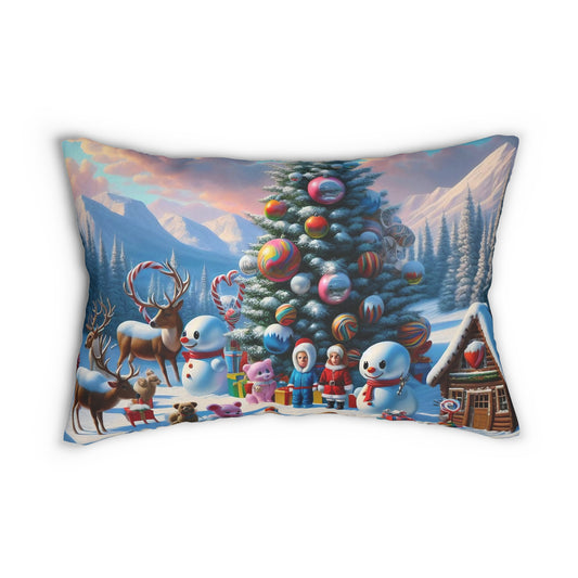 Spun Polyester Lumbar Pillow - Winter 122