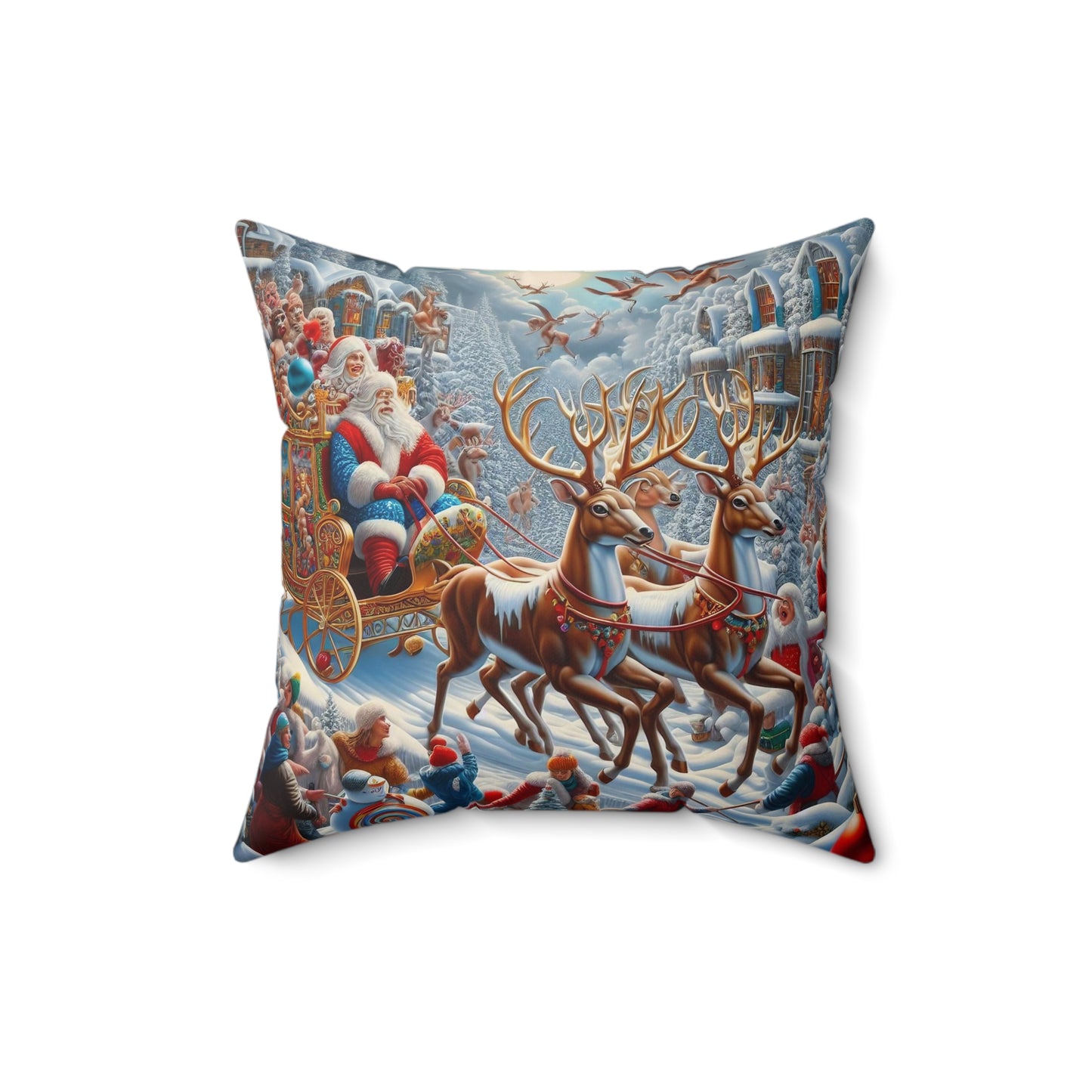 Spun Polyester Square Pillow - Winter 246