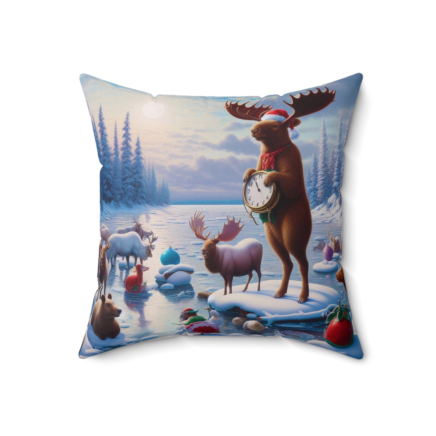 Spun Polyester Square Pillow - Winter 173