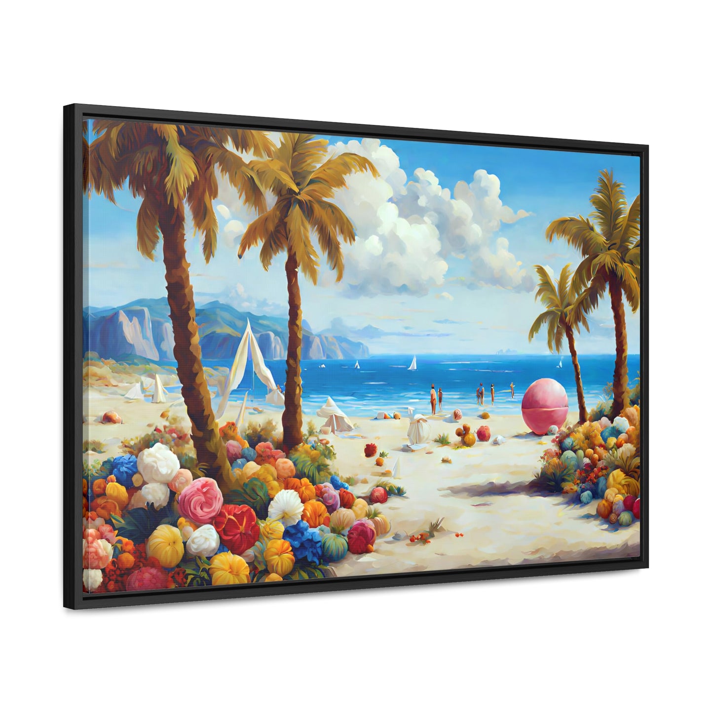 Framed Canvas Gallery Wrap - Beach 2002