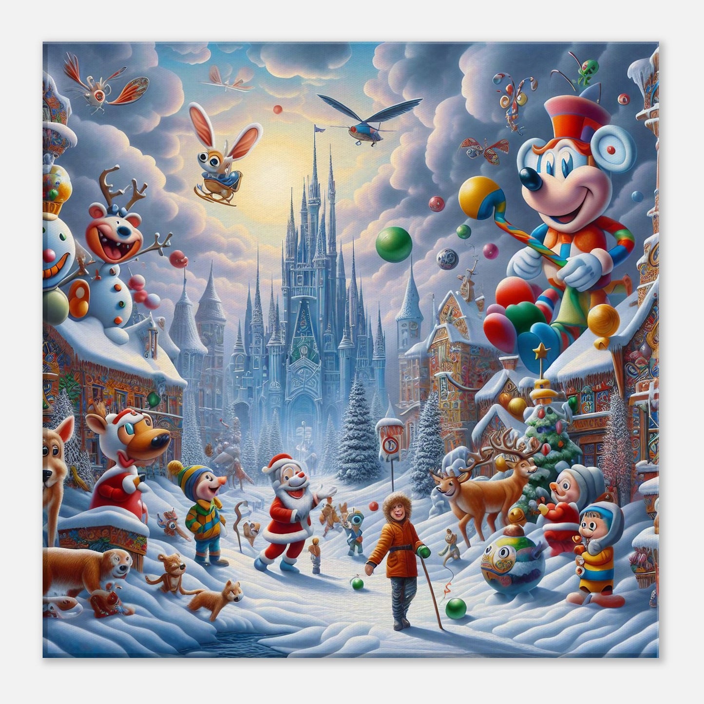 Wall Art - Winter 54 - Castle and animals