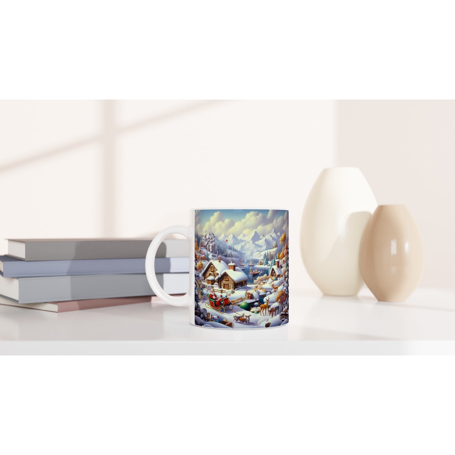 White 11oz Ceramic Mug - Winter 177