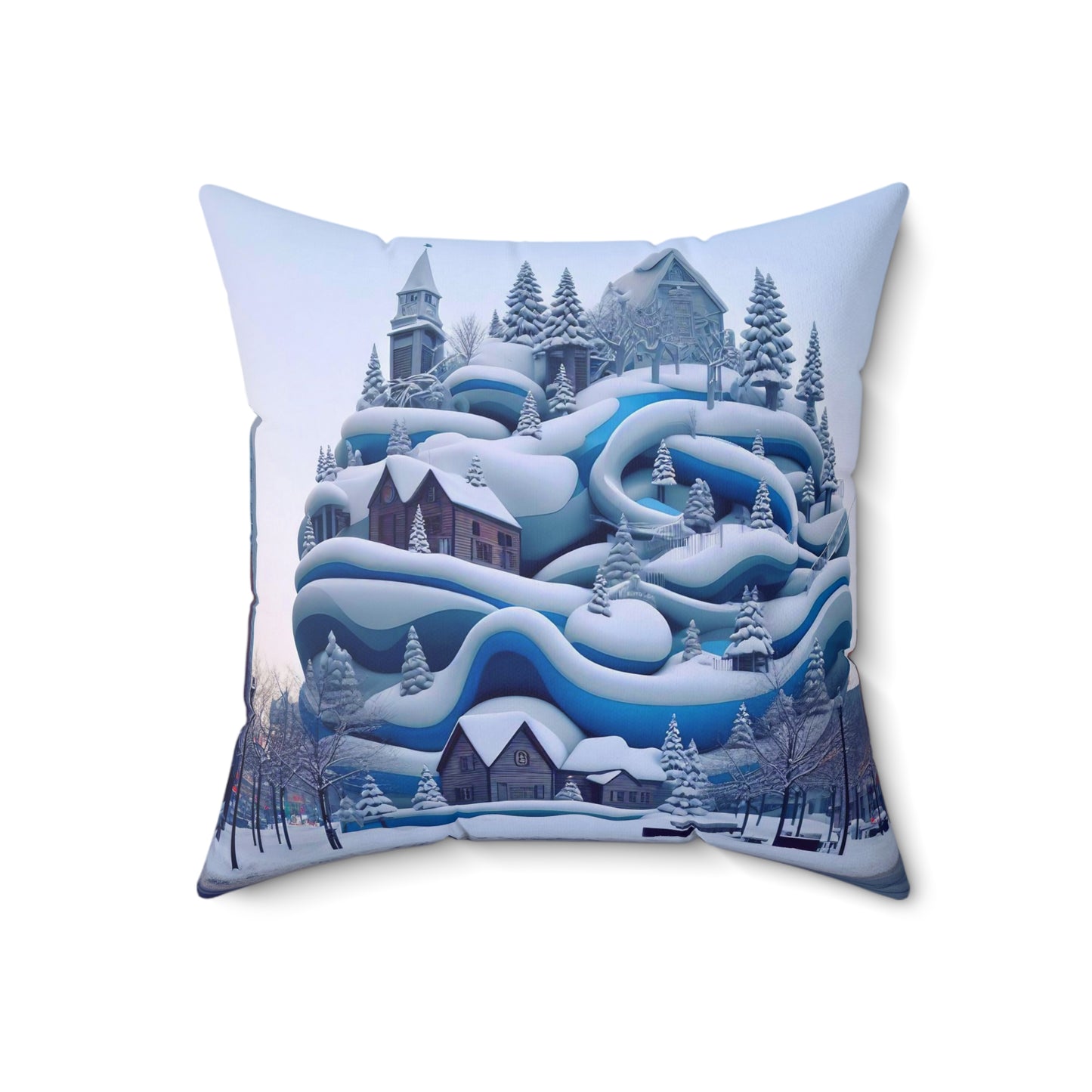 Spun Polyester Square Pillow - Winter 209