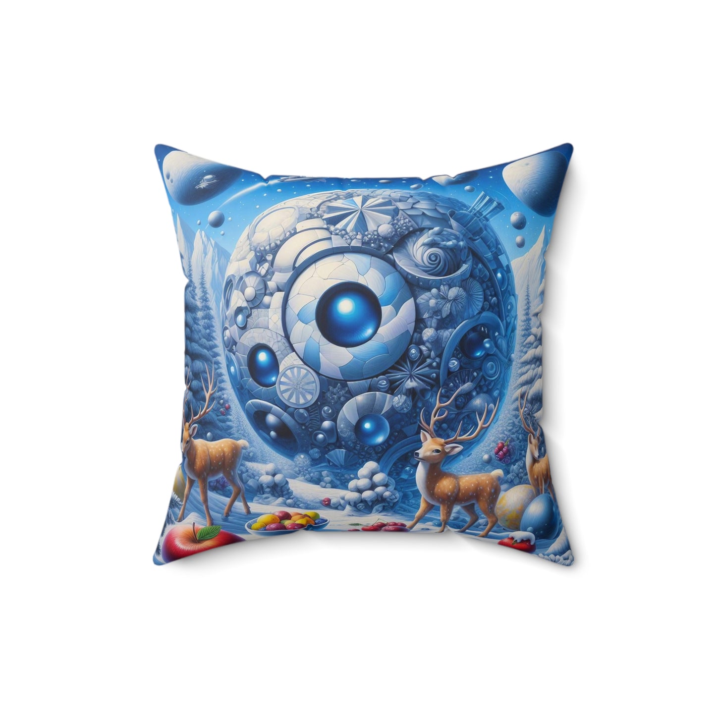 Spun Polyester Square Pillow - Winter 187