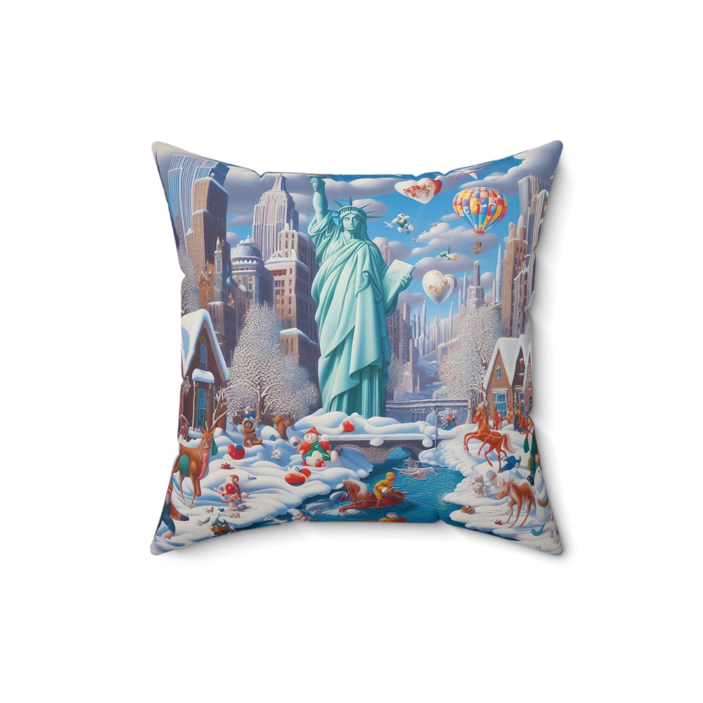 Spun Polyester Square Pillow - Winter 144