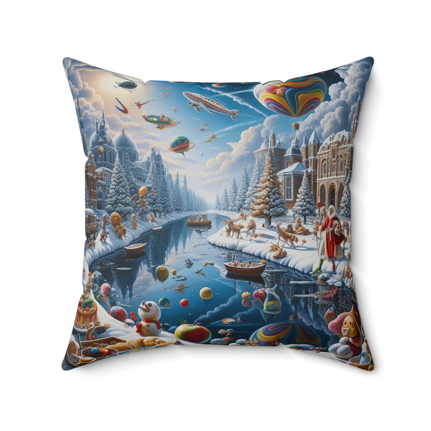 Spun Polyester Square Pillow - Winter 211