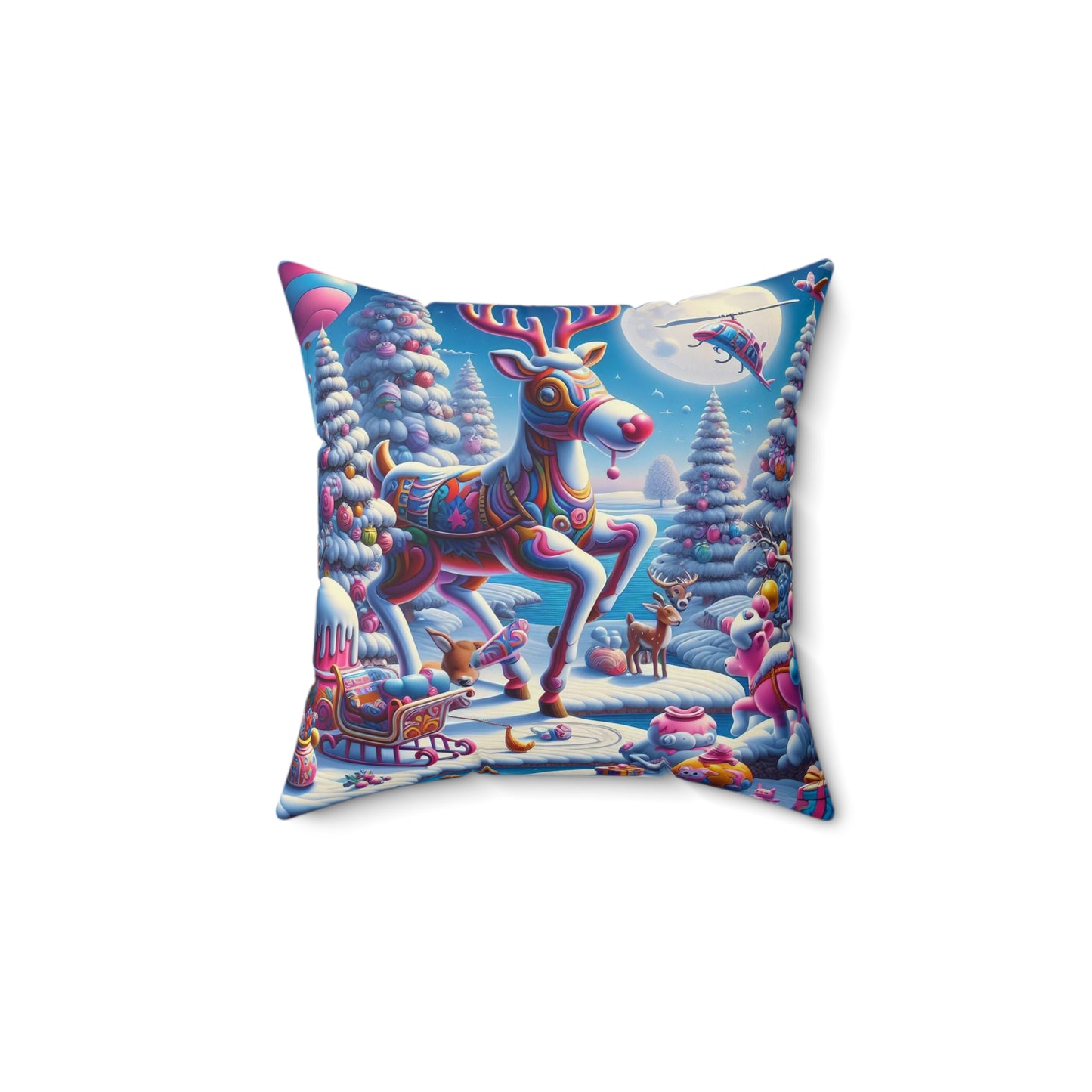 Spun Polyester Square Pillow - Winter 235