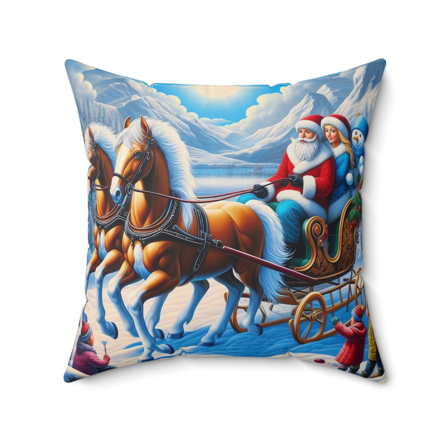 Spun Polyester Square Pillow - Winter 214