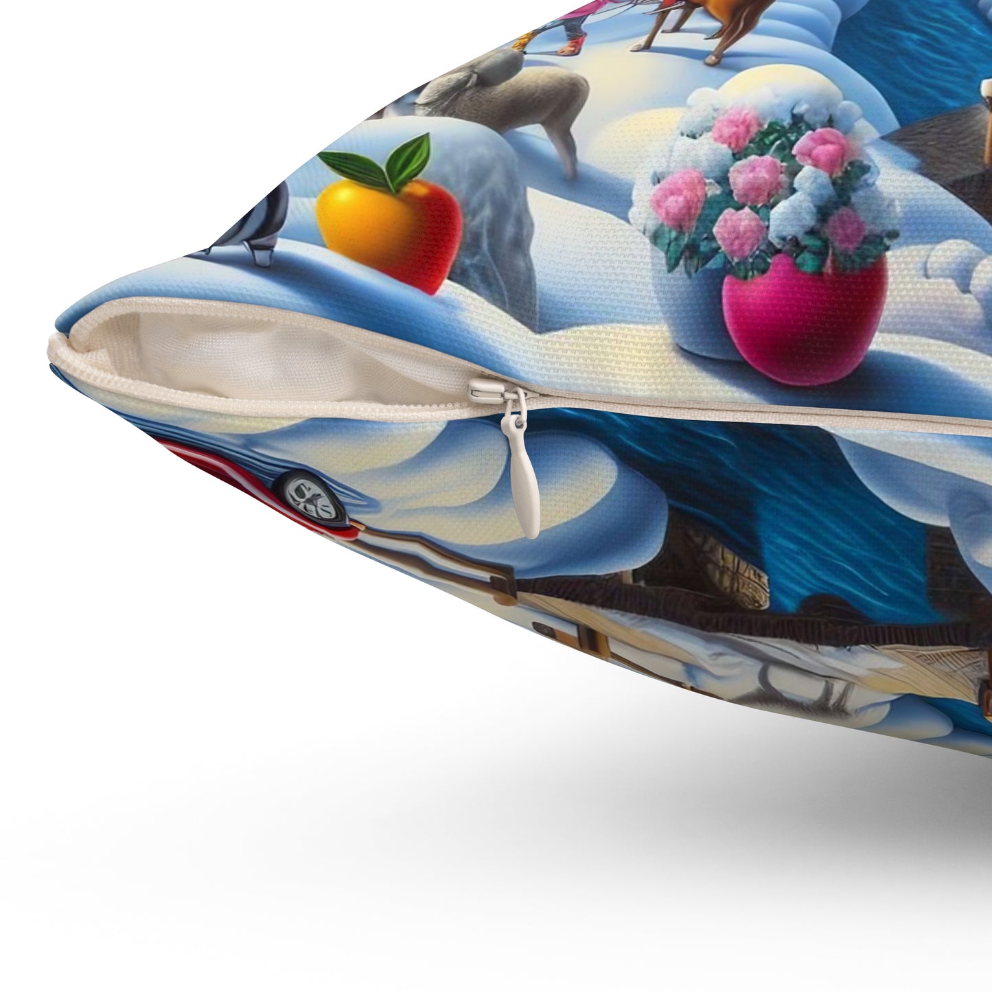 Spun Polyester Square Pillow - Winter 183