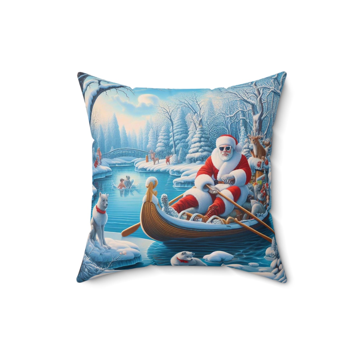 Spun Polyester Square Pillow - Winter 162