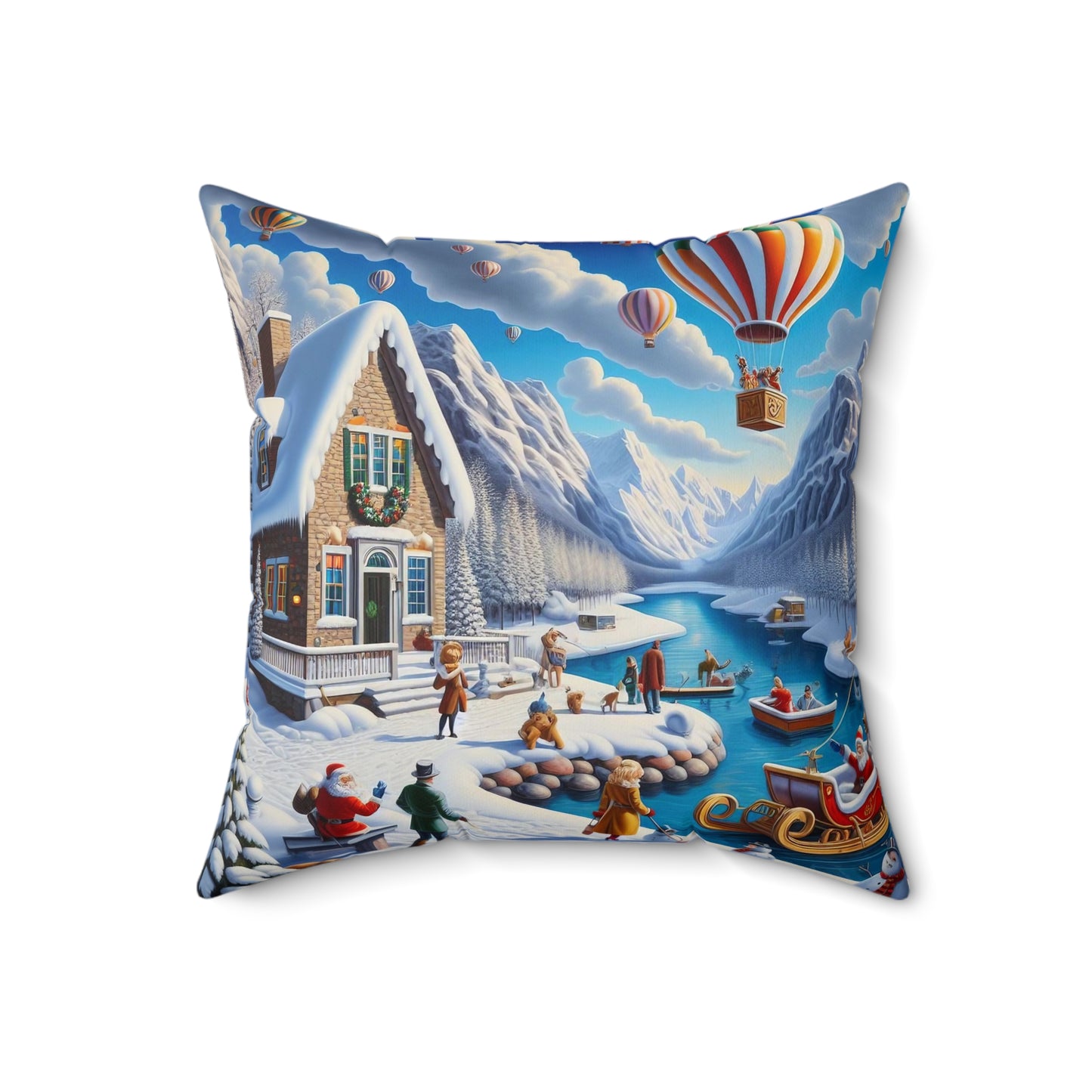 Spun Polyester Square Pillow - Winter 145