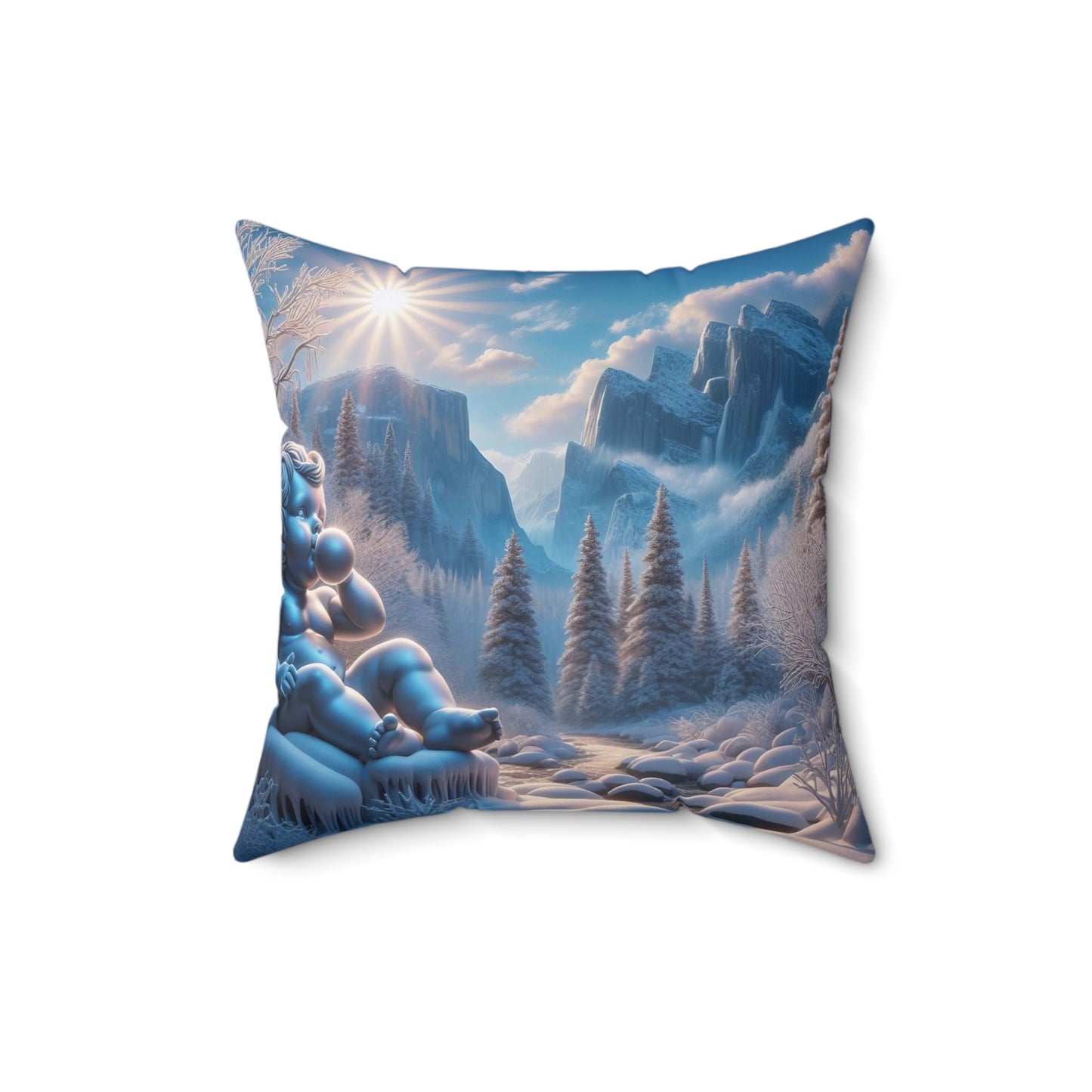 Spun Polyester Square Pillow - Winter 119