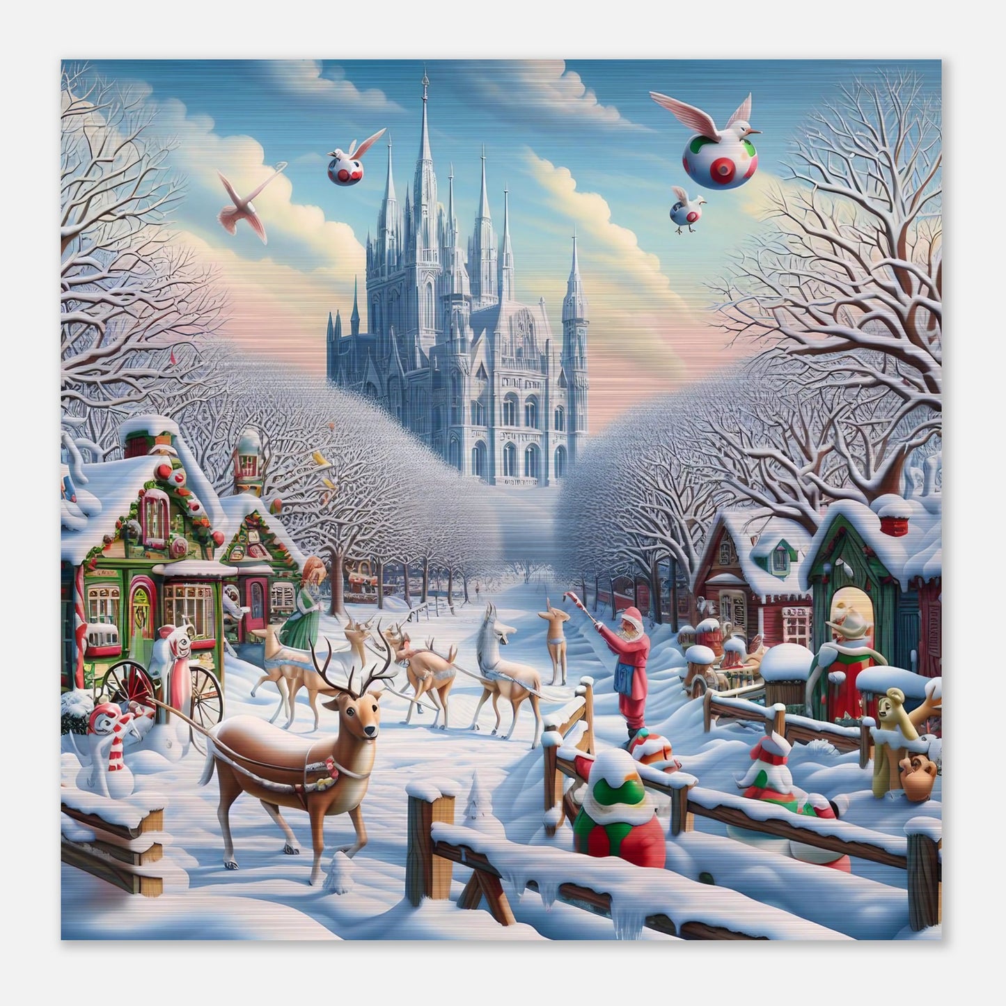 Wall Art - Winter 58 - Castle and trees